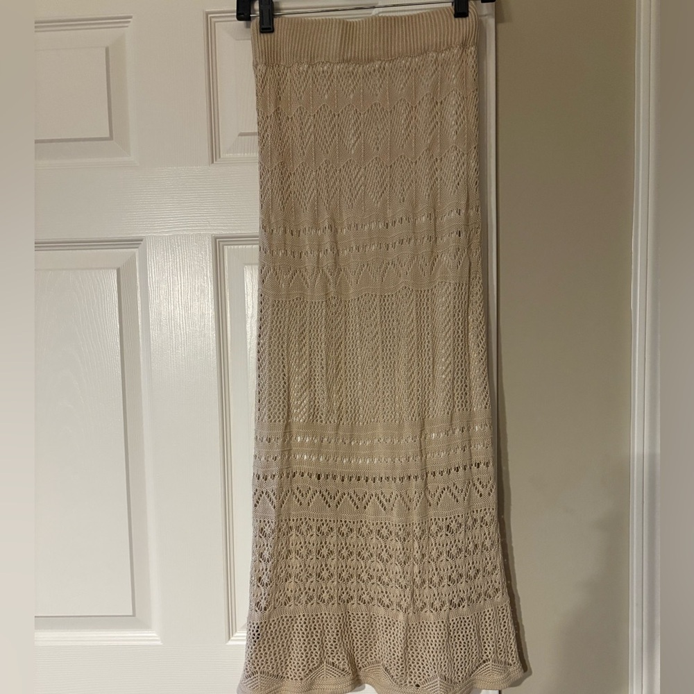Beige Knit Skirt